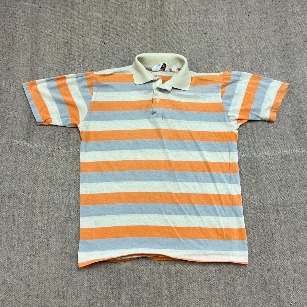 Vintage Rallymoor Polo Shirt Mens Medium Orange 1970s Short Sleeve‎